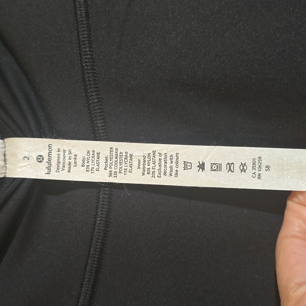 #254. Lululemon Run Crew Tight 28" ( Black/True Navy/ Steam Blue) - Picture 12 of 13